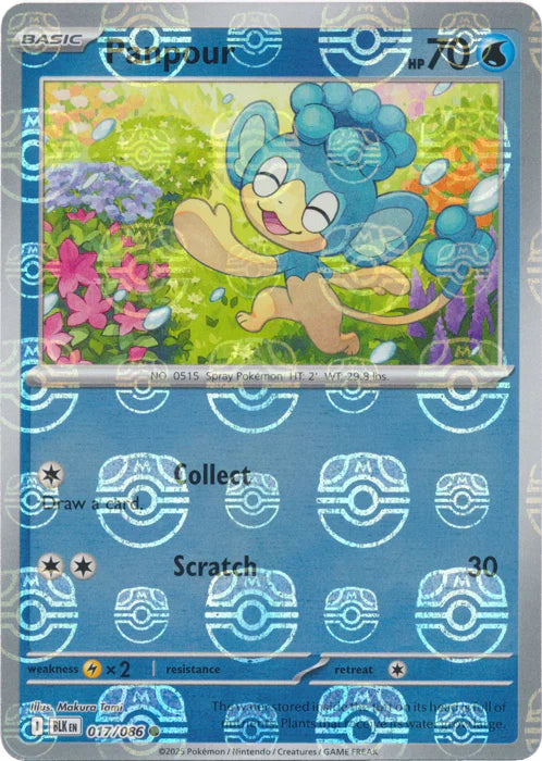 Panpour (Master Ball Pattern) 017/086  - Holofoil SV Black Bolt - Common