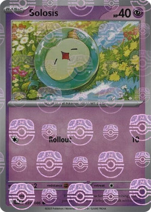 Solosis (Master Ball Pattern) 037/086  - Holofoil SV Black Bolt - Common