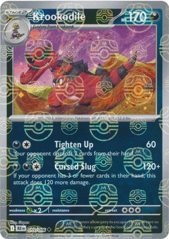 Krookodile (Master Ball Pattern) 059/086  - Holofoil SV Black Bolt - Uncommon