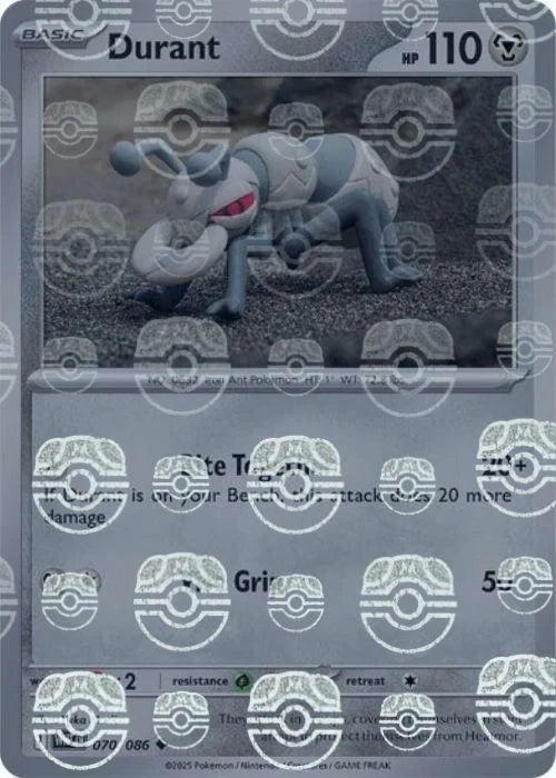 Durant (Master Ball Pattern) 070/086  - Holofoil SV White Flare - Uncommon