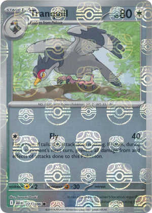 Tranquill (Master Ball Pattern) 072/086  - Holofoil SV Black Bolt - Common