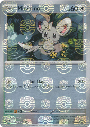 Minccino (Master Ball Pattern) 075/086  - Holofoil SV Black Bolt - Common