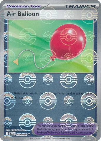Air Balloon (Poke Ball Pattern) 079  - Holofoil SV Black Bolt - Uncommon