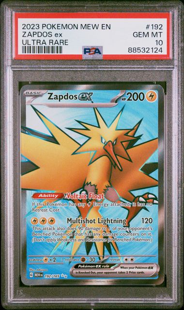 PSA 10 Zapdos EX #192-151 (2124)