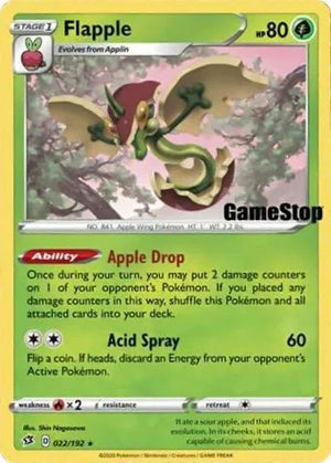 SEALED Flapple (Gamestop Exclusive) 022/192  - Holofoil Miscellaneous Cards & Products - Promo