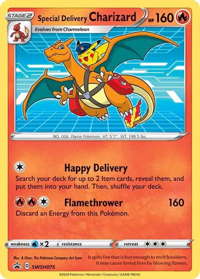 SEALED Special Delivery Charizard SWSH075 - Holofoil SWSH Sword & Shield Promo Cards - Promo