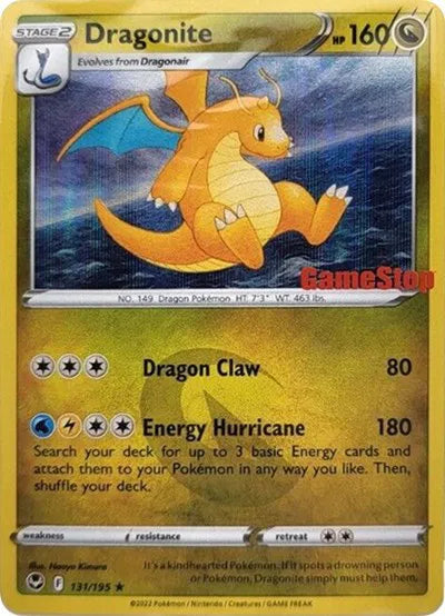 SEALED Dragonite (Gamestop Exclusive) 131/195  - Holofoil Miscellaneous Cards & Products - Promo