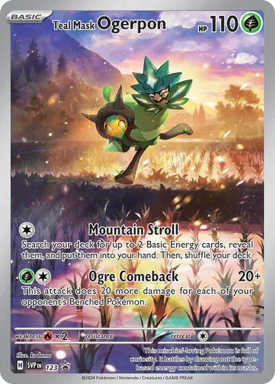 SEALED Teal Mask Ogerpon 123 - Holofoil SV Scarlet & Violet Promo Cards - Promo