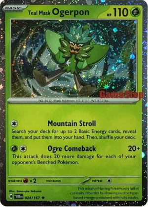 SEALED  Teal Mask Ogerpon (Cosmos Holo) (Gamestop Exclusive) 024 - Holofoil Miscellaneous Cards & Products - Rare