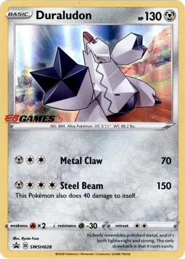SEALED Duraludon (EB Games Exclusive) SWSH028  - Holofoil Miscellaneous Cards & Products - Promo