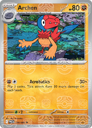 Archen (Master Ball Pattern) 050/086  - Holofoil SV White Flare - Uncommon