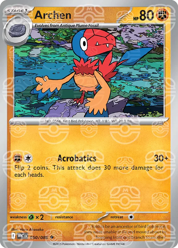 Archen (Master Ball Pattern) 050/086  - Holofoil SV White Flare - Uncommon