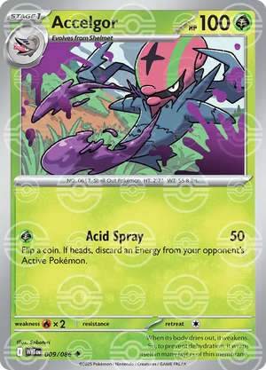 Accelgor (Poke Ball Pattern) 009/086  - Holofoil SV White Flare - Uncommon