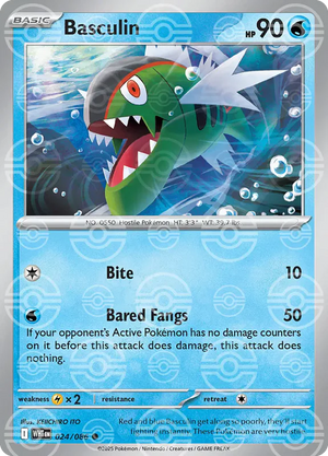 Basculin (Poke Ball Pattern) 024/086  - Holofoil SV White Flare - Common