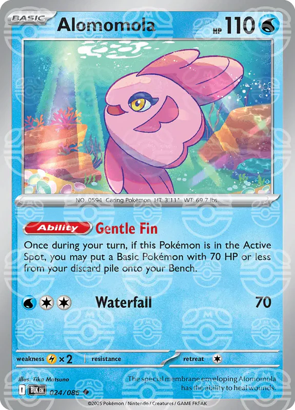 Alomomola (Master Ball Pattern) 024/086  - Holofoil SV Black Bolt - Uncommon