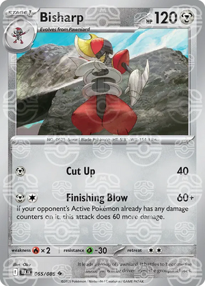Bisharp (Master Ball Pattern) 065/086  - Holofoil SV Black Bolt - Uncommon