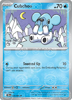 Cubchoo (Poke Ball Pattern) 025/086  - Holofoil SV Black Bolt - Common