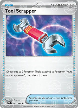 Tool Scrapper (Poke Ball Pattern) 085  - Holofoil SV White Flare - Uncommon