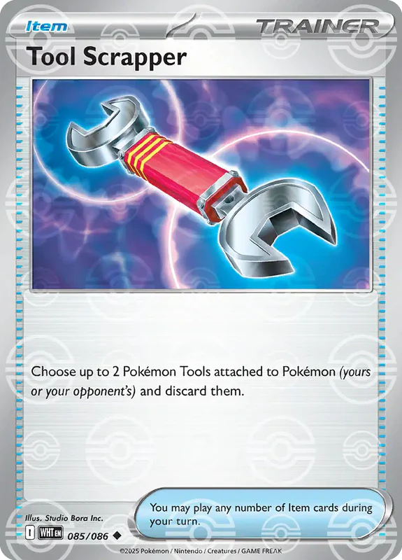 Tool Scrapper (Poke Ball Pattern) 085  - Holofoil SV White Flare - Uncommon