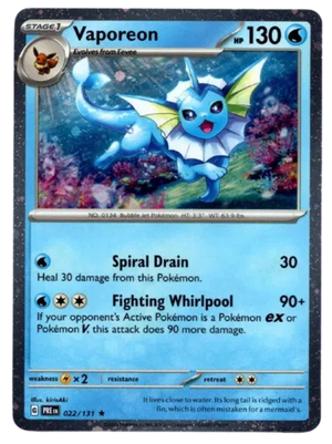 Vaporeon (Cosmos Holo) 022/131  - Holofoil Miscellaneous Cards & Products - Rare