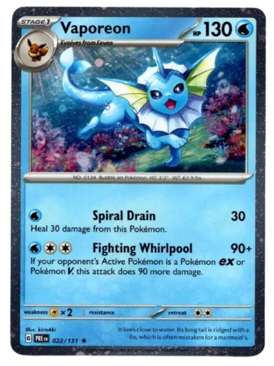 Vaporeon (Cosmos Holo) 022/131  - Holofoil Miscellaneous Cards & Products - Rare