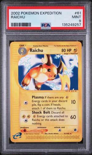 PSA 9 Raichu #61-Expedition