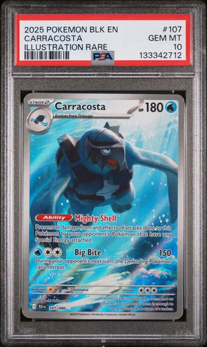 PSA 10 Carracosta 107/086 - SV Black Bolt (2712)