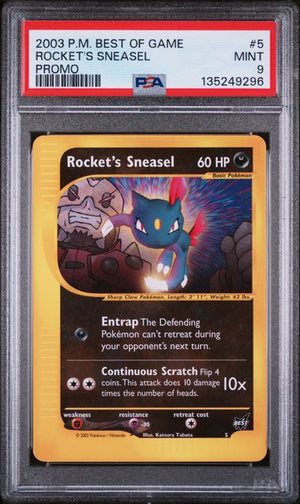 PSA 9 Rocket's Sneasel Promo #5-Best Of Game