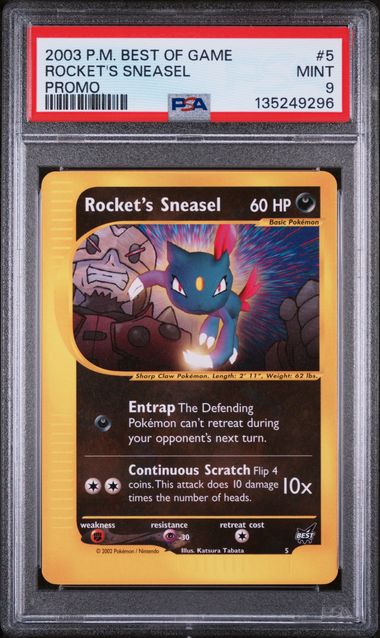 PSA 9 Rocket's Sneasel Promo #5-Best Of Game
