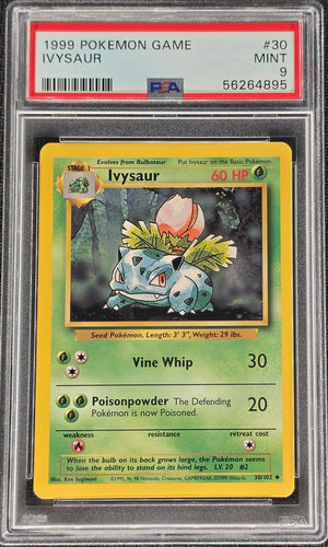 PSA 9 Ivysaur 30/102 - WOTC Base Set (4895)