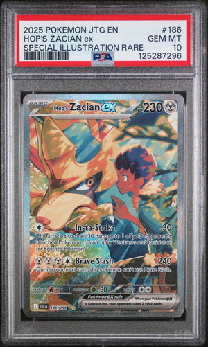 PSA 10 Hop's Zacian ex 186/159 - SV Journey Together (7296)
