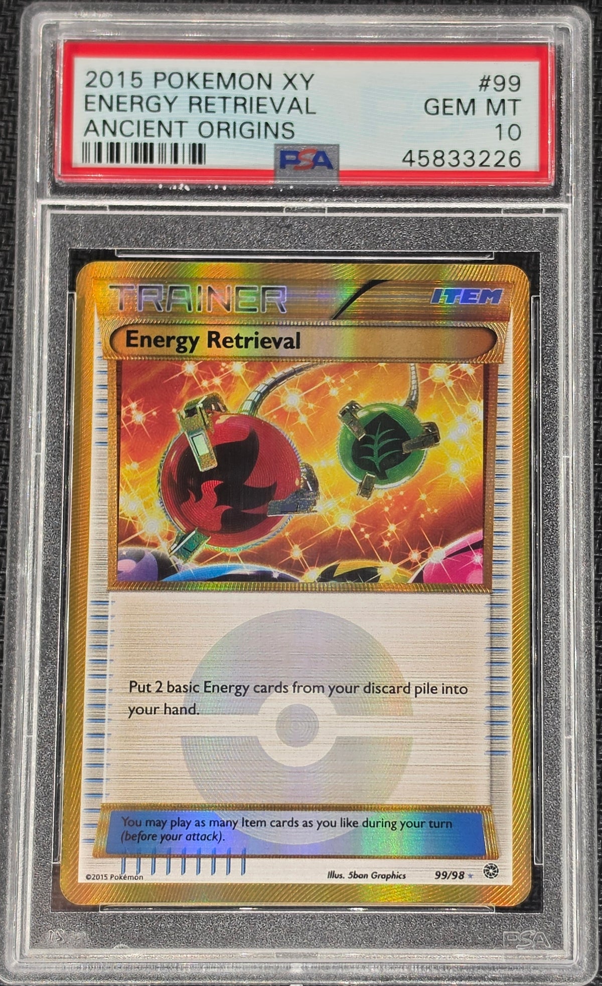 PSA 10 Energy Rettrieval 99/98 - XY Ancient Origins (3226)