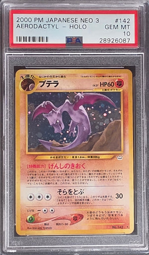 PSA 10 Aerodactyl 142 - Japanese Neo 3 (6087)