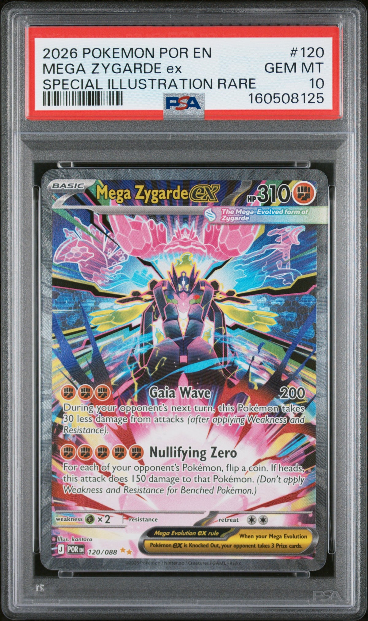 PSA 10 Mega Zygarde ex 120/088 - MEG Perfect Order (8125)