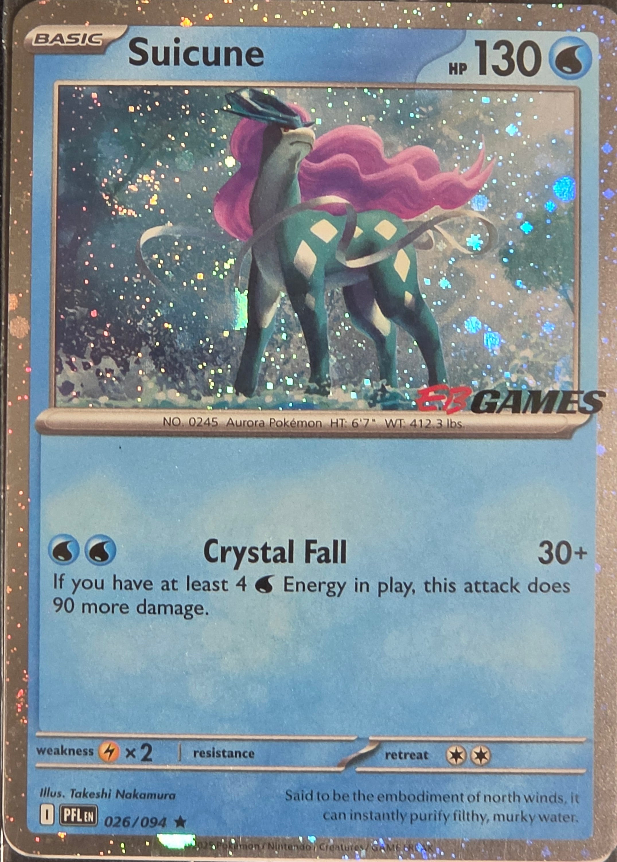 SEALED Suicune (Cosmos Holo) (ebgames Exclusive) 026 - Holofoil Miscellaneous Cards & Products - Promo