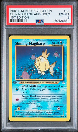 PSA 6 Shining Magikarp 66/64 - 1st Edition Neo Revelation (6854)