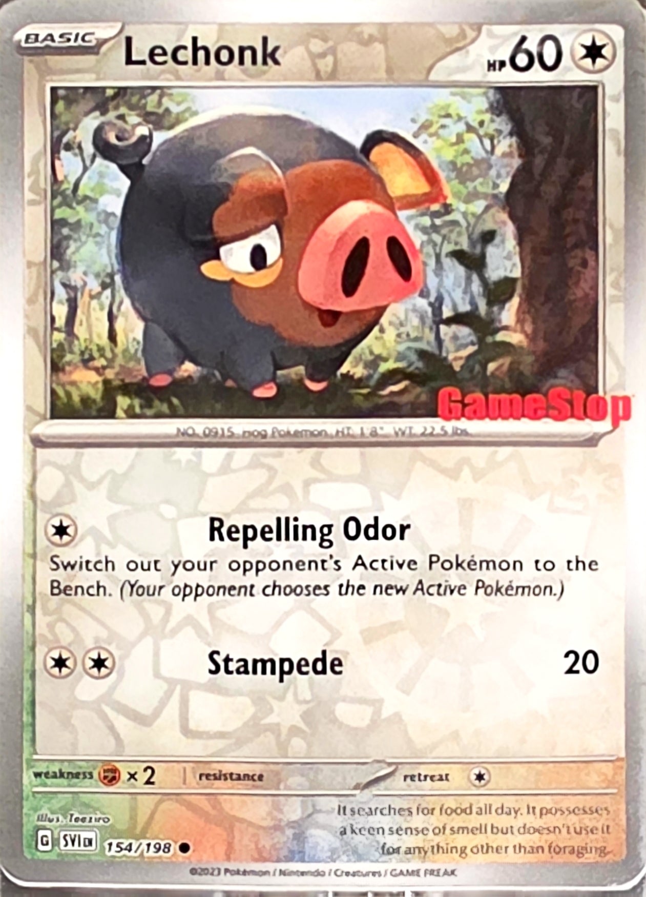 SEALED Lechonk (GameStop Promo) 154/198  - Reverse Holofoil Miscellaneous Cards & Products - Promo