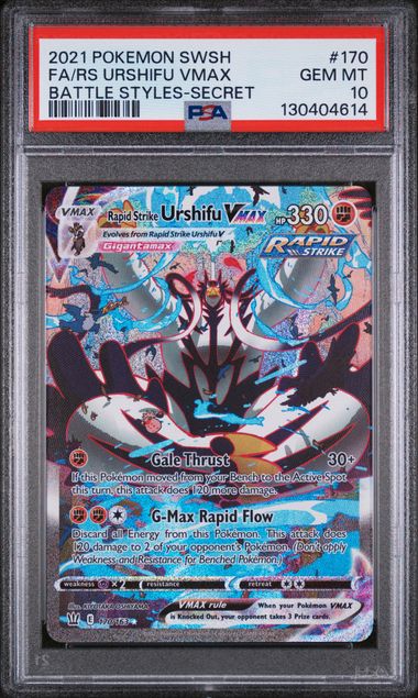 PSA 10 Rapid Strike Urshifu VMAX 170/163 - SWSH Battle Styles (4614)