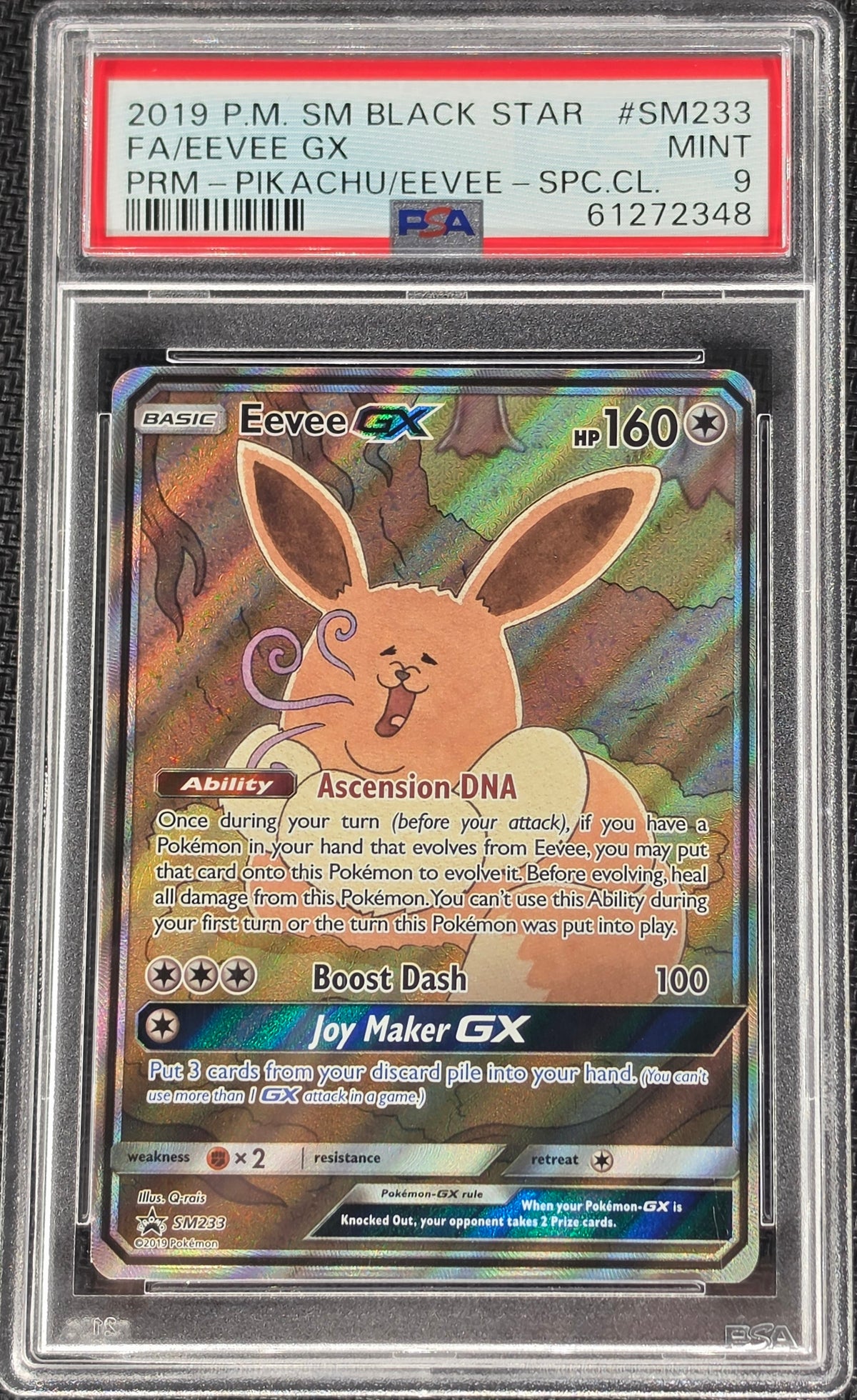 PSA 9 Eevee GX SM233 - SM Promos (2348)