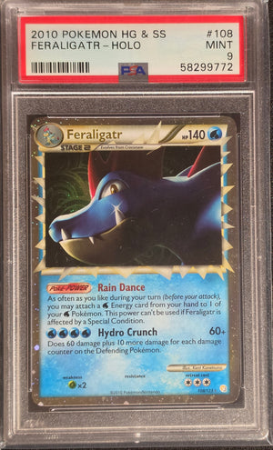 PSA 9 Feraligatr (Prime) 108 - HeartGold & SoulSilver (9772)