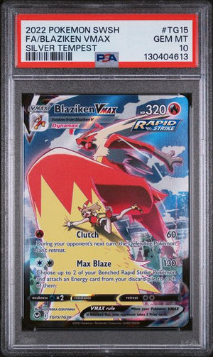 PSA 10 Blaziken VMAX TG15/TG30 - SWSH Silver Tempest (4613)
