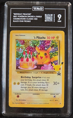 TAG 9 Birthday Pikachu #24-Celebrations (8249)
