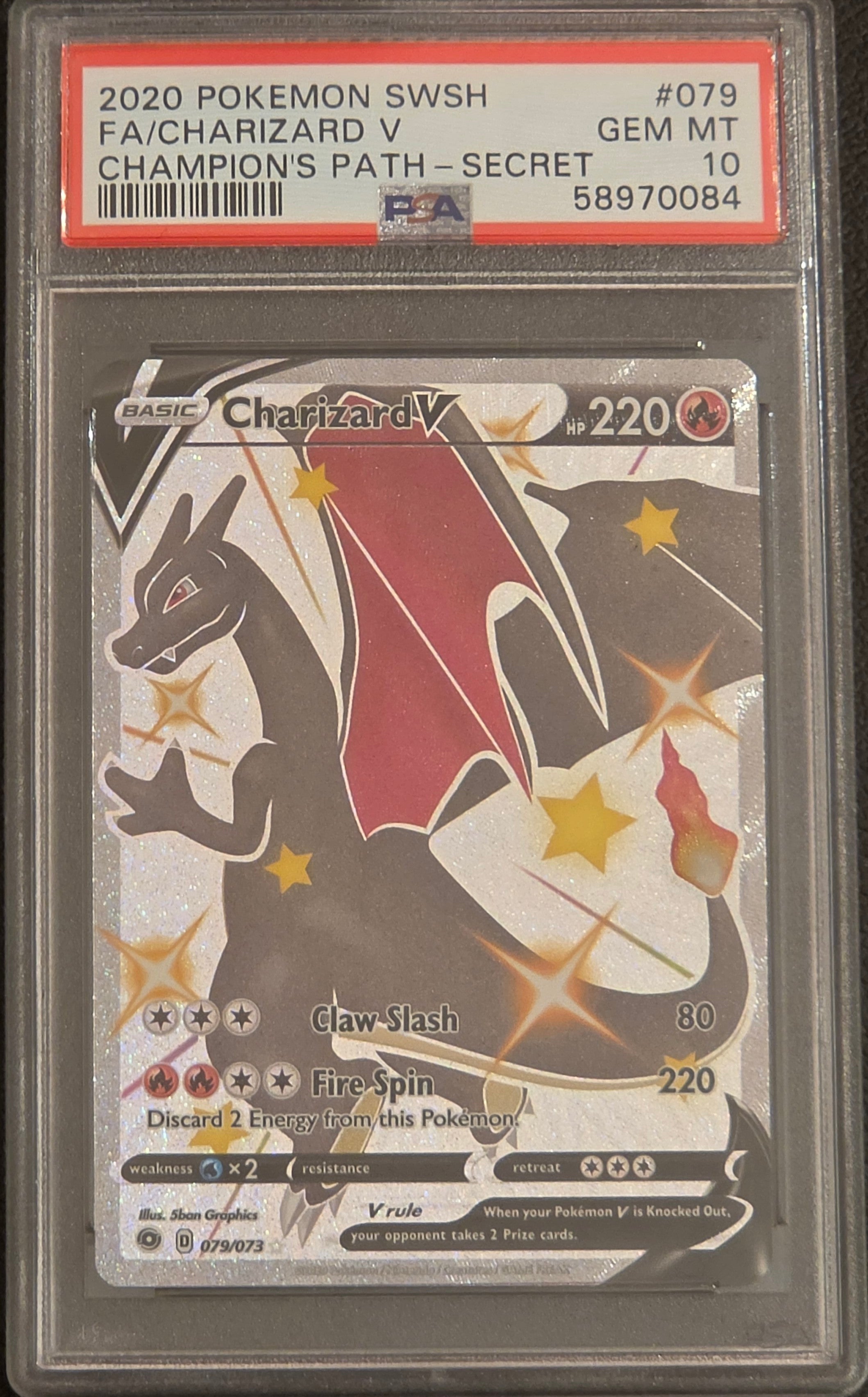 PSA 10 Charizard V 079/073 - SWSH Champion's Path (0084)