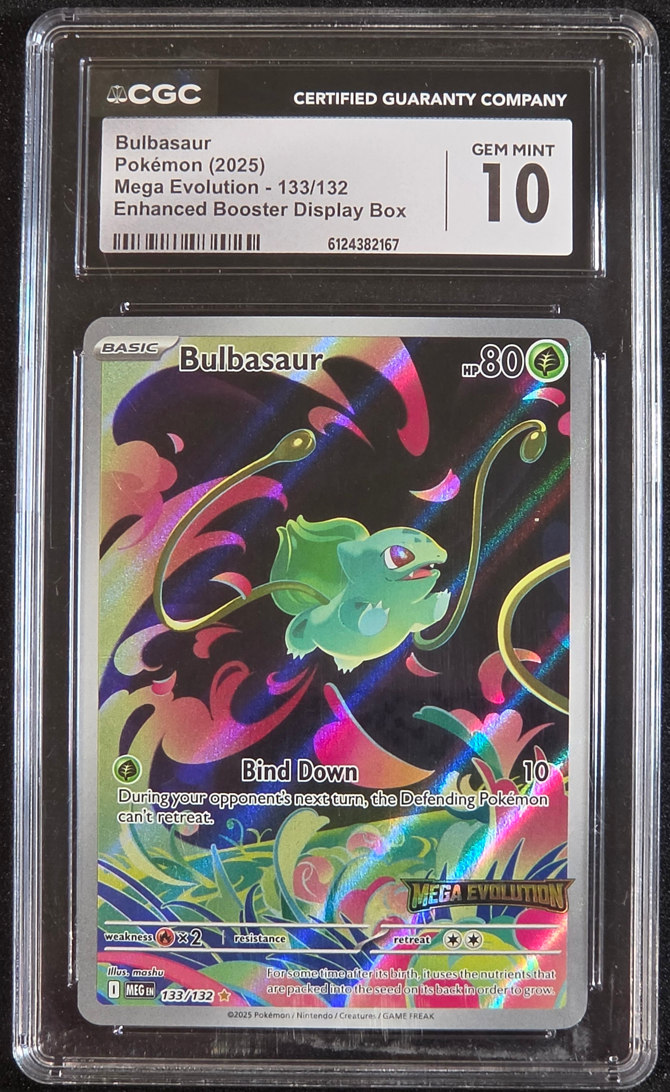 CGC 10 Bulbasaur Stamped Promo #133-Mega Evolution (2167)