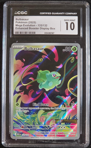 CGC 10 Bulbasaur Stamped Promo #133-Mega Evolution (2167)