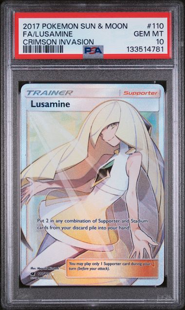 PSA 10 Lusamine #110- Crimson Invasion (4781)