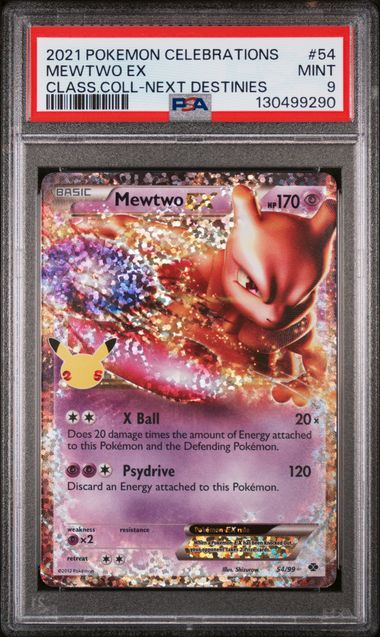 PSA 9 Mewtwo EX #54-Celebrations