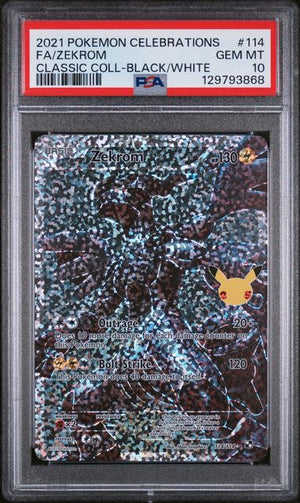 PSA 10 Zekrom 114/114 - SWSH Celebrations (3868)