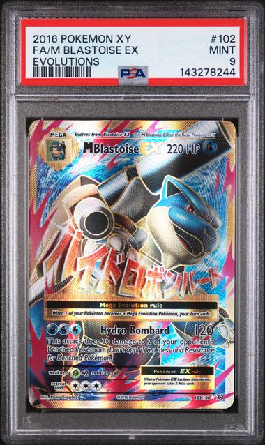 PSA 9 M Blastoise EX 102/108 - XY Evolutions (8244)