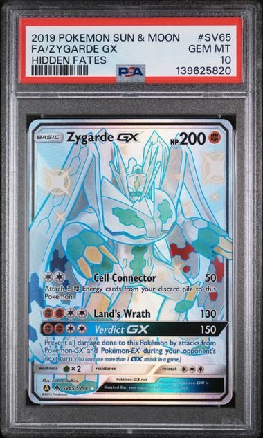 PSA 10 Zygarde GX SV65/SV94 - SM Hidden Fates (5820)